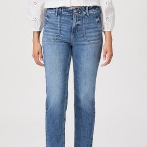 PAIGE Classic Blue Straight Leg Jeans